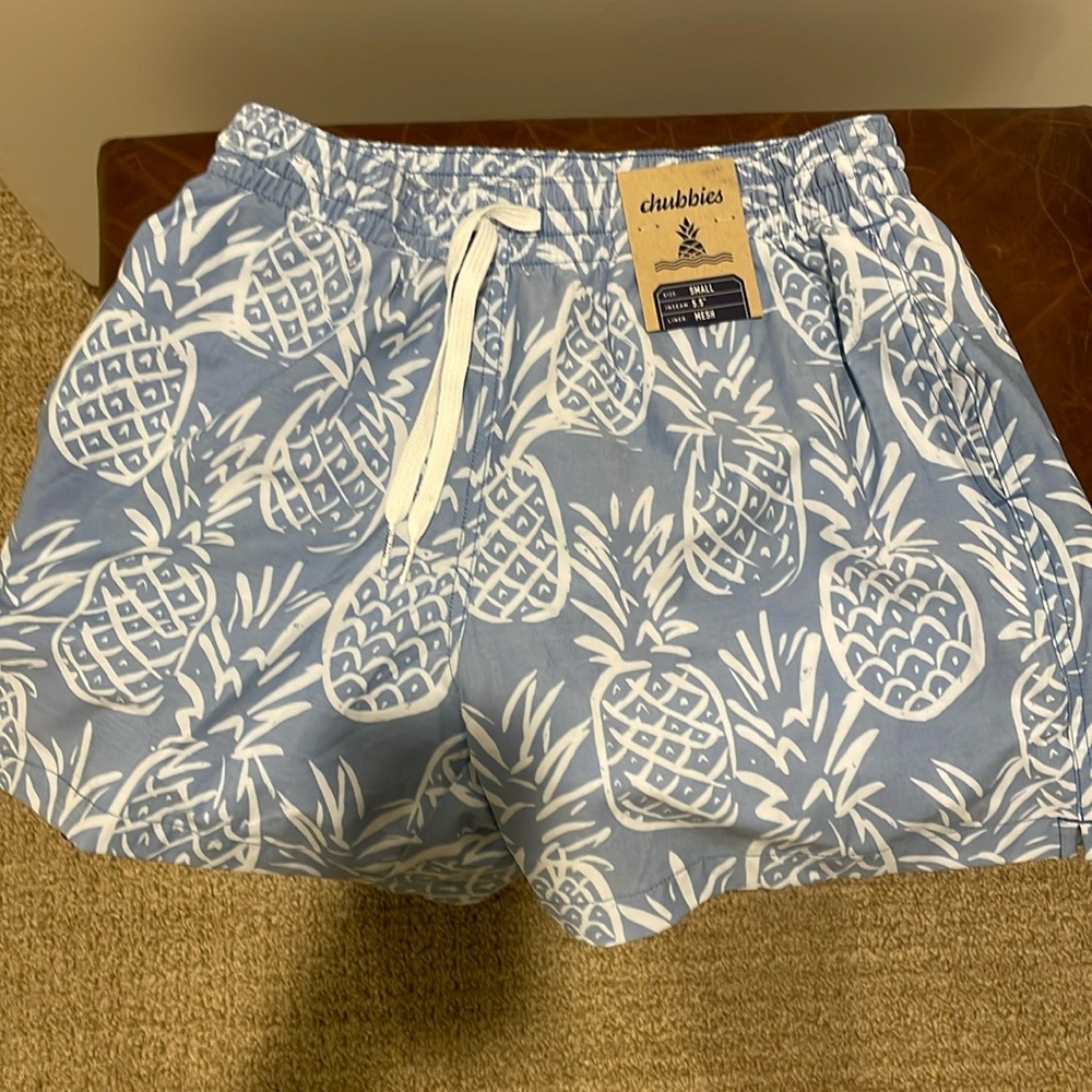 Chubbies swim shorts, lined, size small. Never been worn.